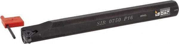 Iscar - Internal Thread, Right Hand Cut, 3/4" Shank Width x 3/4" Shank Height Indexable Threading Toolholder - 7" OAL, 16IRM Insert Compatibility, SI Toolholder, Series SIR - Top Tool & Supply