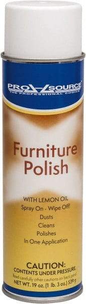 PRO-SOURCE - 19 Fluid Ounce Furniture Polish - Lemon Scent, Aerosol - Top Tool & Supply