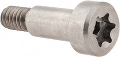 Made in USA - 5/16" Shoulder Diam x 5/8" Shoulder Length, 1/4-20 UNC, Torx Shoulder Screw - 416 Stainless Steel, Uncoated, 7/32" Head Height x 1/2" Head Diam - Top Tool & Supply