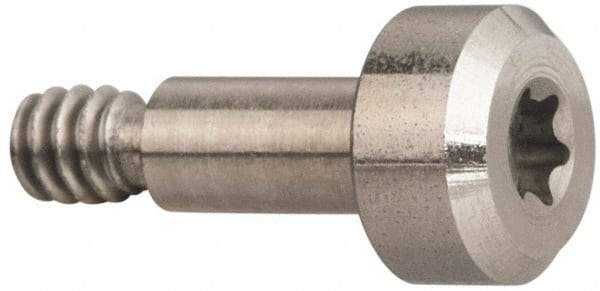 Made in USA - 1/4" Shoulder Diam x 1/4" Shoulder Length, #10-32 UNF, Torx Shoulder Screw - 300, 18-8 Stainless Steel, Uncoated, 3/16" Head Height x 3/8" Head Diam - Top Tool & Supply