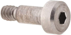 Made in USA - 5/32" Shoulder Diam x 5/16" Shoulder Length, #6-32 UNC, Hex Socket Shoulder Screw - 316 Stainless Steel, Uncoated, 1/8" Head Height x 9/32" Head Diam - Top Tool & Supply