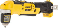 DeWALT - 20 Volt 3/8" Chuck Right Angle Handle Cordless Drill - 0-650 & 0-2000 RPM, Keyless Chuck, Reversible, Lithium-Ion Batteries Not Included - Top Tool & Supply