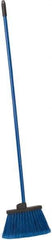 PRO-SOURCE - 12" Wide, Blue Polypropylene Bristles, 46-1/2" Vinyl-Coated Metal Handle, Angled Broom - Flagged - Top Tool & Supply