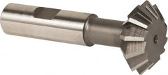 Keo - 1-3/8° 1-3/8" Cut Diam, 1/2" Cut Width, 5/8" Shank, High Speed Steel Double-Angle Cutter - Top Tool & Supply