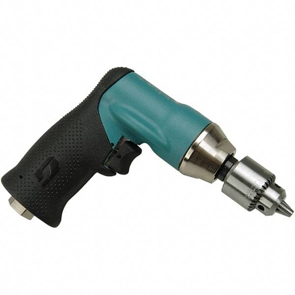 Dynabrade - 1/4" Keyed Chuck - Pistol Grip Handle, 5,500 RPM, 0.4 hp, 90 psi - Top Tool & Supply