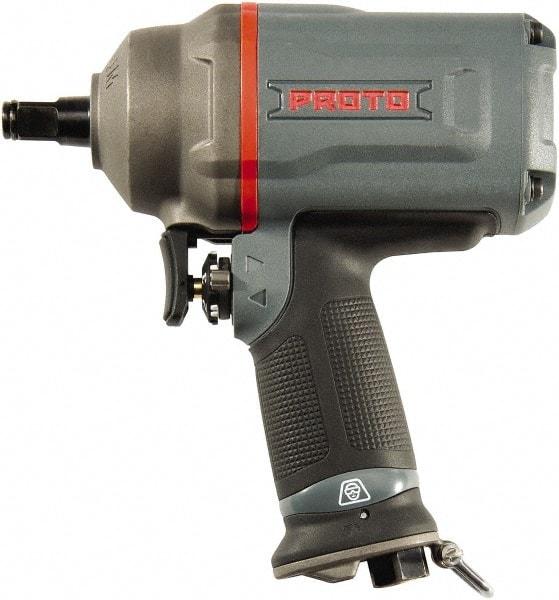 Proto - 1/2" Drive, 7,225 RPM, 1,260 Ft/Lb Torque Impact Wrench - Pistol Grip Handle, 1,160 IPM, 7.1 CFM, 90 psi, 1/4" NPT Inlet - Top Tool & Supply