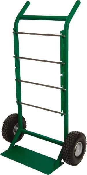 Greenlee - 200 Lb Capacity 48" OAH Hand Truck - Steel Handle, Steel, Solid Rubber Tread with Solid Plastic Hub Wheels - Top Tool & Supply