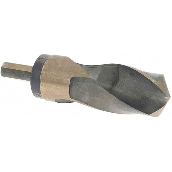 Made in USA - 1-3/8" High Speed Steel, 118° Point, Round with Flats Shank Maintenance Drill Bit - Top Tool & Supply