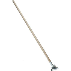 Weiler - 62" Wood Male Thread Mop Handle - 1-1/16" Handle Diam, Use with Wet Mops - Top Tool & Supply