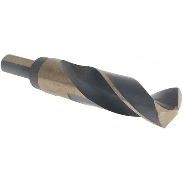 Made in USA - 27/32" High Speed Steel, 135° Point, Round with Flats Shank Maintenance Drill Bit - Top Tool & Supply