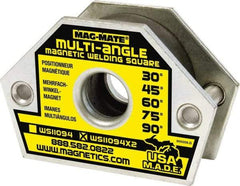 Mag-Mate - 4-3/8" Wide x 1-9/16" Deep x 3" High Ceramic Magnetic Welding & Fabrication Square - 110 Lb Average Pull Force - Top Tool & Supply