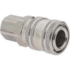 Parker - 1/4-18 NPTF Industrial Pneumatic Hose Coupler - Steel, 1/4" Body Diam - Top Tool & Supply