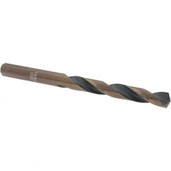 Import - 19/64" High Speed Steel, 135° Point, Round with Flats Shank Maintenance Drill Bit - Top Tool & Supply