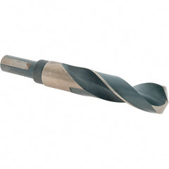 Made in USA - 23/32" High Speed Steel, 135° Point, Round with Flats Shank Maintenance Drill Bit - Top Tool & Supply