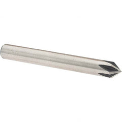 Value Collection - 1/4" Head Diam, 1/4" Shank Diam, 6 Flute 82° High Speed Steel Countersink - Top Tool & Supply