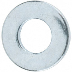 Value Collection - M8 Screw, Grade 12.9 Steel Standard Flat Washer - 9mm ID x 18.5mm OD, 1.6mm Thick, Zinc-Plated Finish - Top Tool & Supply