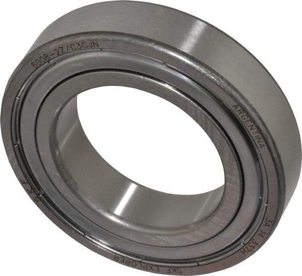 SKF - 40mm Bore Diam, 68mm OD, Double Shield Deep Groove Radial Ball Bearing - 15mm Wide, 1 Row, Round Bore, 11,600 Nm Static Capacity, 17,800 Nm Dynamic Capacity - Top Tool & Supply