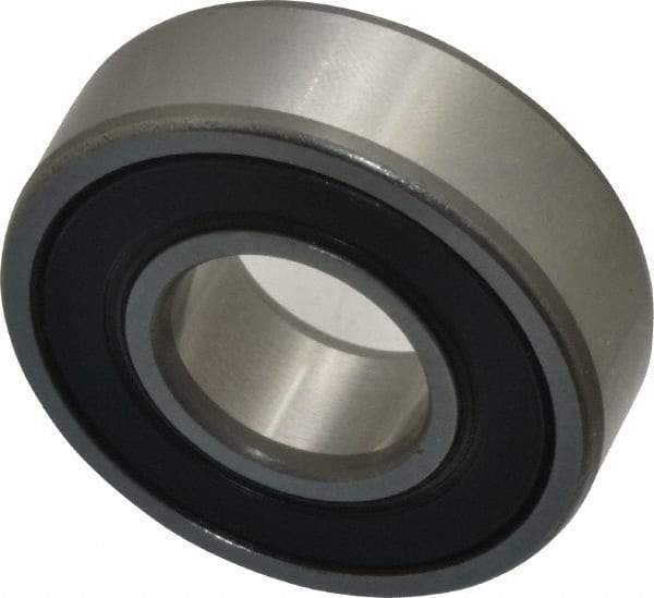 SKF - 15mm Bore Diam, 35mm OD, Double Seal Deep Groove Radial Ball Bearing - 11mm Wide, 1 Row, Round Bore, 3,750 Nm Static Capacity, 8,060 Nm Dynamic Capacity - Top Tool & Supply