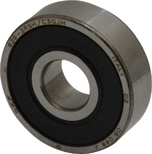 SKF - 9mm Bore Diam, 26mm OD, Double Seal Deep Groove Radial Ball Bearing - 8mm Wide, 1 Row, Round Bore, 1,960 Nm Static Capacity, 4,750 Nm Dynamic Capacity - Top Tool & Supply