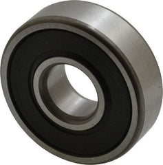 SKF - 15mm Bore Diam, 42mm OD, Double Seal Deep Groove Radial Ball Bearing - 13mm Wide, 1 Row, Round Bore, 5,400 Nm Static Capacity, 11,900 Nm Dynamic Capacity - Top Tool & Supply