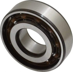 SKF - 20mm Bore Diam, 47mm OD, Open Angular Contact Radial Ball Bearing - 14mm Wide, 1 Row, Round Bore, 8,300 Lb Static Capacity, 14,000 Lb Dynamic Capacity - Top Tool & Supply