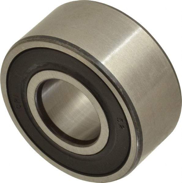 SKF - 15mm Bore Diam, 35mm OD, Double Seal Angular Contact Radial Ball Bearing - 15.9mm Wide, 2 Rows, Round Bore, 6,700 Lb Static Capacity, 11,200 Lb Dynamic Capacity - Top Tool & Supply