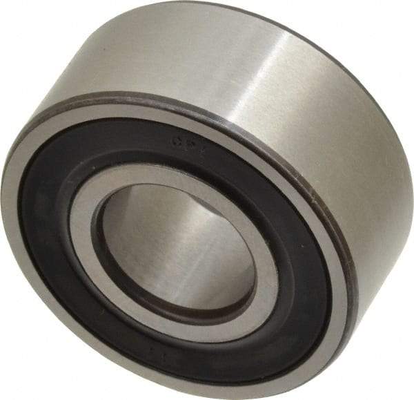 SKF - 17mm Bore Diam, 40mm OD, Double Seal Angular Contact Radial Ball Bearing - 17.5mm Wide, 2 Rows, Round Bore, 8,800 Lb Static Capacity, 14,300 Lb Dynamic Capacity - Top Tool & Supply