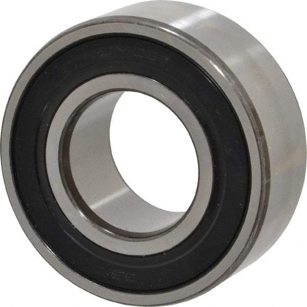 SKF - 30mm Bore Diam, 62mm OD, Double Seal Angular Contact Radial Ball Bearing - 23.8mm Wide, 2 Rows, Round Bore, 20,800 Lb Static Capacity, 28,600 Lb Dynamic Capacity - Top Tool & Supply