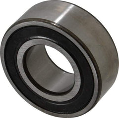 SKF - 35mm Bore Diam, 72mm OD, Double Seal Angular Contact Radial Ball Bearing - 27mm Wide, 2 Rows, Round Bore, 27,500 Lb Static Capacity, 37,700 Lb Dynamic Capacity - Top Tool & Supply