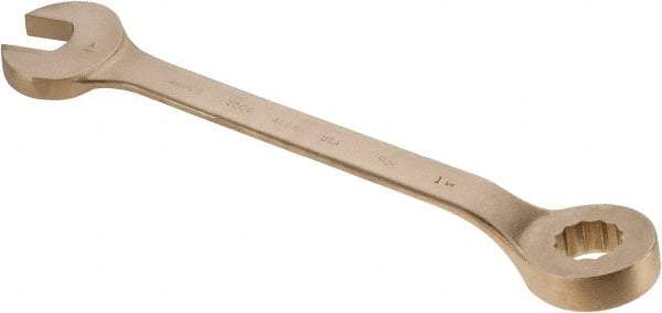 Ampco - 1-3/4" 12 Point Offset Combination Wrench - 15° Offset Angle, 22-3/4" OAL, Aluminum Bronze, Plain Finish - Top Tool & Supply