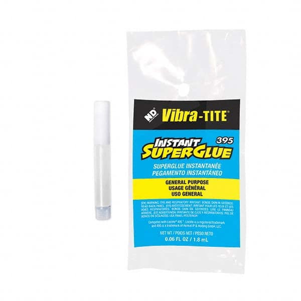 Vibra-Tite - 1.8 mL Tube, General Purpose, Clear Instant Adhesive - Top Tool & Supply