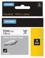 Dymo - 1" Wide x 60" Long, White Heat Shrinkable Polyolefin Label Printer Cartridge - For RHINO 6000, 6500 - Top Tool & Supply