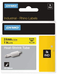 Dymo - 1" Wide x 60" Long, Yellow Heat Shrinkable Polyolefin Label Printer Cartridge - For RHINO 6000, 6500 - Top Tool & Supply