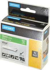 Dymo - 5" Wide x 216" Long, Green Vinyl Label Printer Cartridge - For RHINO 1000, 3000, 4200, 5000, 5200,6000, 6500 - Top Tool & Supply