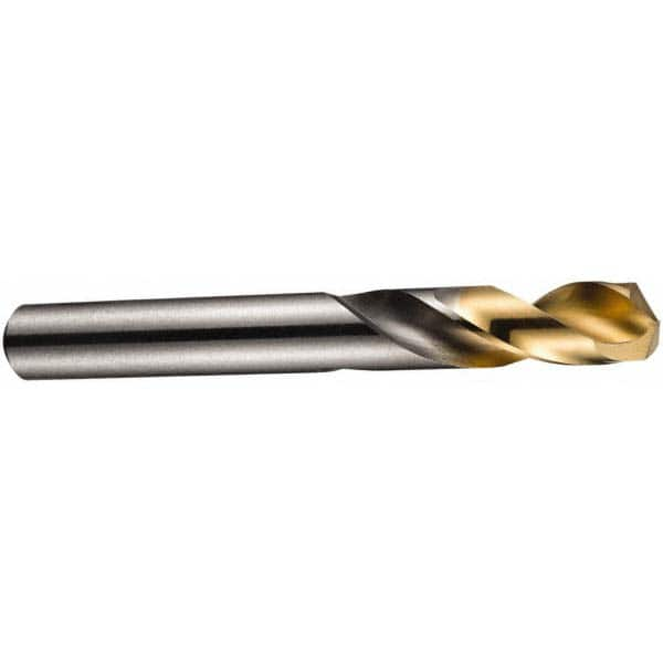 Screw Machine Length Drill Bit: 0.4291″ Dia, 135 °, High Speed Steel Bright/Uncoated, Right Hand Cut, Spiral Flute, Straight-Cylindrical Shank, Series A022