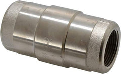 Strataflo - 1-1/4" Nickel Plated Brass Check Valve - Inline, FNPT x FNPT, 400 WOG - Top Tool & Supply