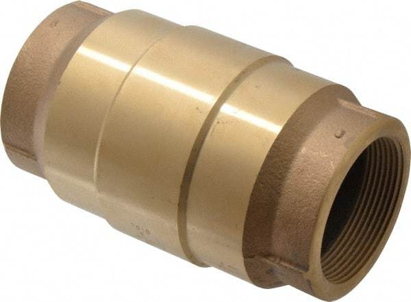 Strataflo - 2" Brass Check Valve - Inline, FNPT x FNPT, 200 WOG - Top Tool & Supply