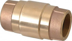 Strataflo - 1-1/2" Brass Check Valve - Inline, FNPT x FNPT, 200 WOG - Top Tool & Supply