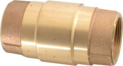 Strataflo - 1-1/2" Brass Check Valve - Inline, FNPT x FNPT, 200 WOG - Top Tool & Supply