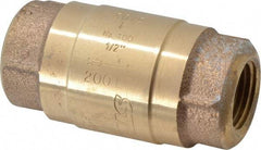 Strataflo - 1/2" Brass Check Valve - Inline, FNPT x FNPT, 400 WOG - Top Tool & Supply