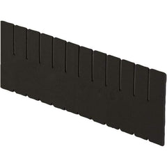 LEWISBins+ - 7-3/8" High, Black Bin Divider - Use with DC2080, Long Side Measures 7.4" Tall - Top Tool & Supply