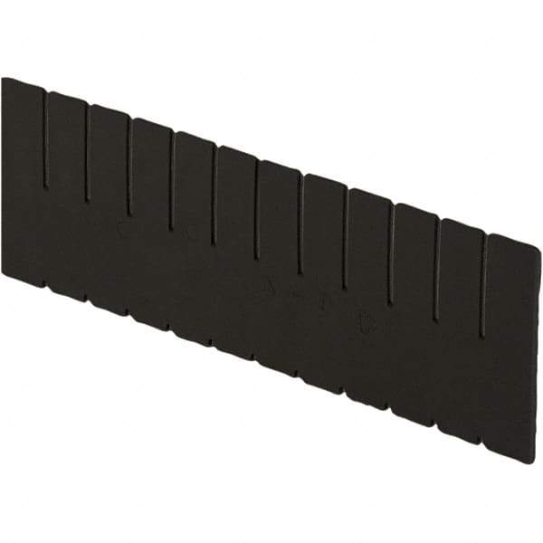 LEWISBins+ - 5-3/8" High, Black Bin Divider - Use with DC2060, Long Side Measures 5.4" Tall - Top Tool & Supply