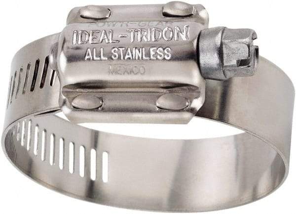 IDEAL TRIDON - SAE Size 462, 3-3/4 to 4-5/8" Diam, Stainless Steel High Torque Worm Drive Clamp - 5/8" Wide, Material Grade 304, Series 60 - Top Tool & Supply