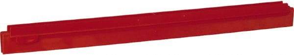 Vikan - 20" Rubber Blade Squeegee Refill - Double Edge, Red, Plastic Holder - Top Tool & Supply