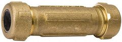 Value Collection - 1/2" Pipe, 3/4" Copper Tube, Brass Compression Pipe Coupling - 125 psi WOG Rating - Top Tool & Supply