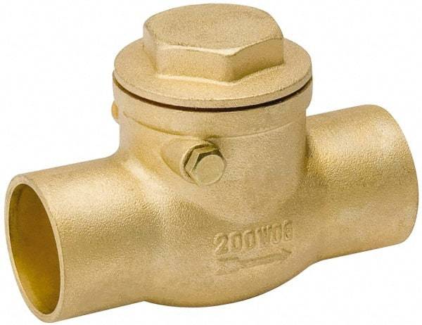 Value Collection - 3/4" Brass Check Valve - Check Swing, C x C, 200 WOG - Top Tool & Supply