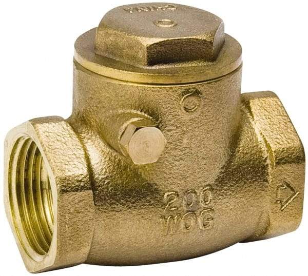 Value Collection - 1-1/2" Brass Check Valve - Check Swing, IPS, 200 WOG - Top Tool & Supply