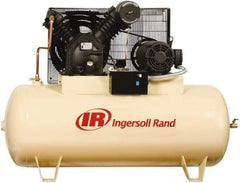 Ingersoll-Rand - 15 hp, 120 Gal Stationary Electric Horizontal Screw Air Compressor - Three Phase, 175 Max psi, 50 CFM, 460 Volt - Top Tool & Supply