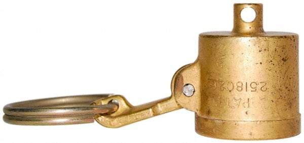 EVER-TITE Coupling Products - 1-1/2" Brass Cam & Groove Suction & Discharge Hose Dust Cap For Use with Adapters - Part DC, 350 Max psi - Top Tool & Supply