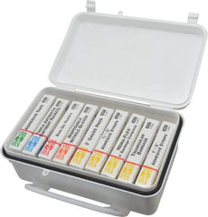 Medique - 10 & 9 Piece, 10 Person, Refill for Industrial First Aid Kit - 7-7/16" Wide x 2-3/8" Deep x 4-5/8" High, Plastic Case - Top Tool & Supply